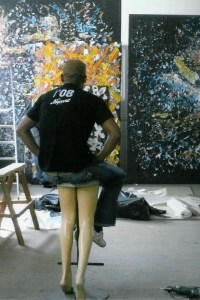 mbongeni in his studio